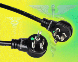 Conjunto de Cabo de Energia de Ângulo Direito de Grau Médico Conjunto de Cabo de Energia de Ângulo Direito de Grau Médico